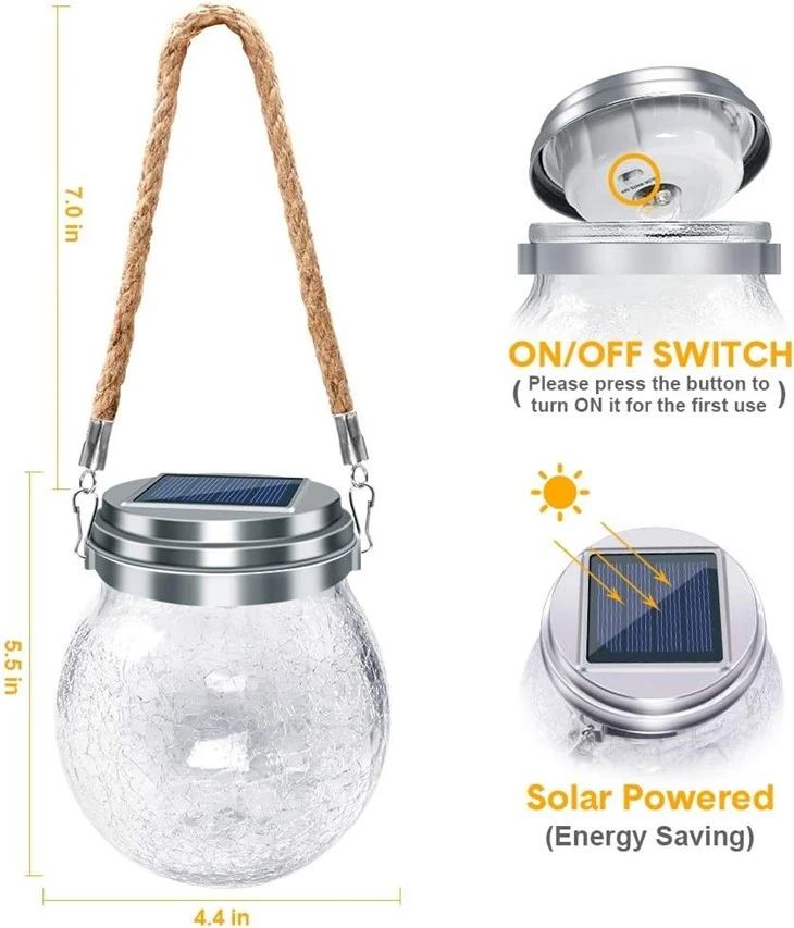 Crackle Glass LED Ball Garden Lights Solar Powered Lanterns suppliers